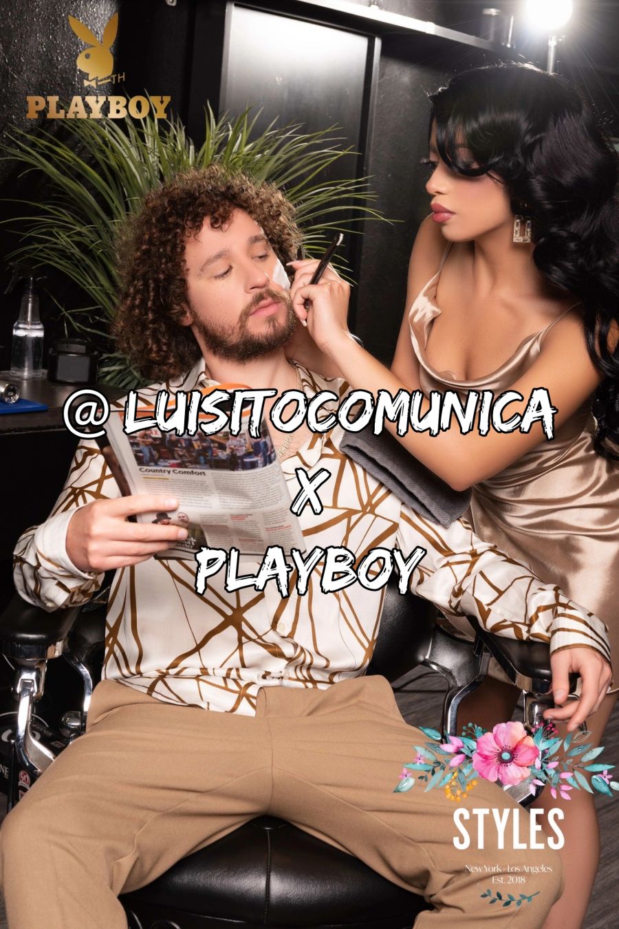 Luisito Comunica at Styles Barber Lounge