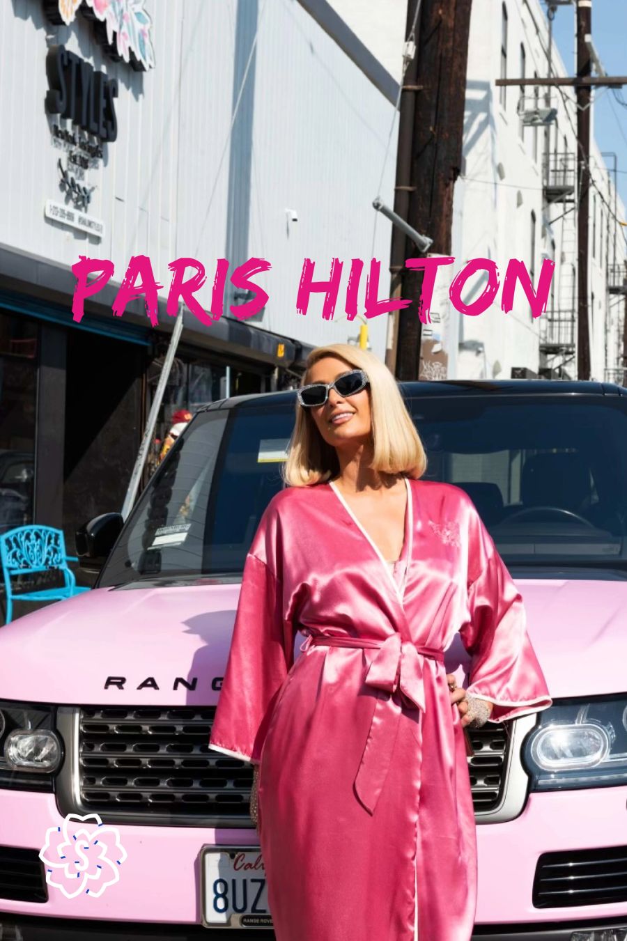 Paris Hilton at Styles Barber Lounge