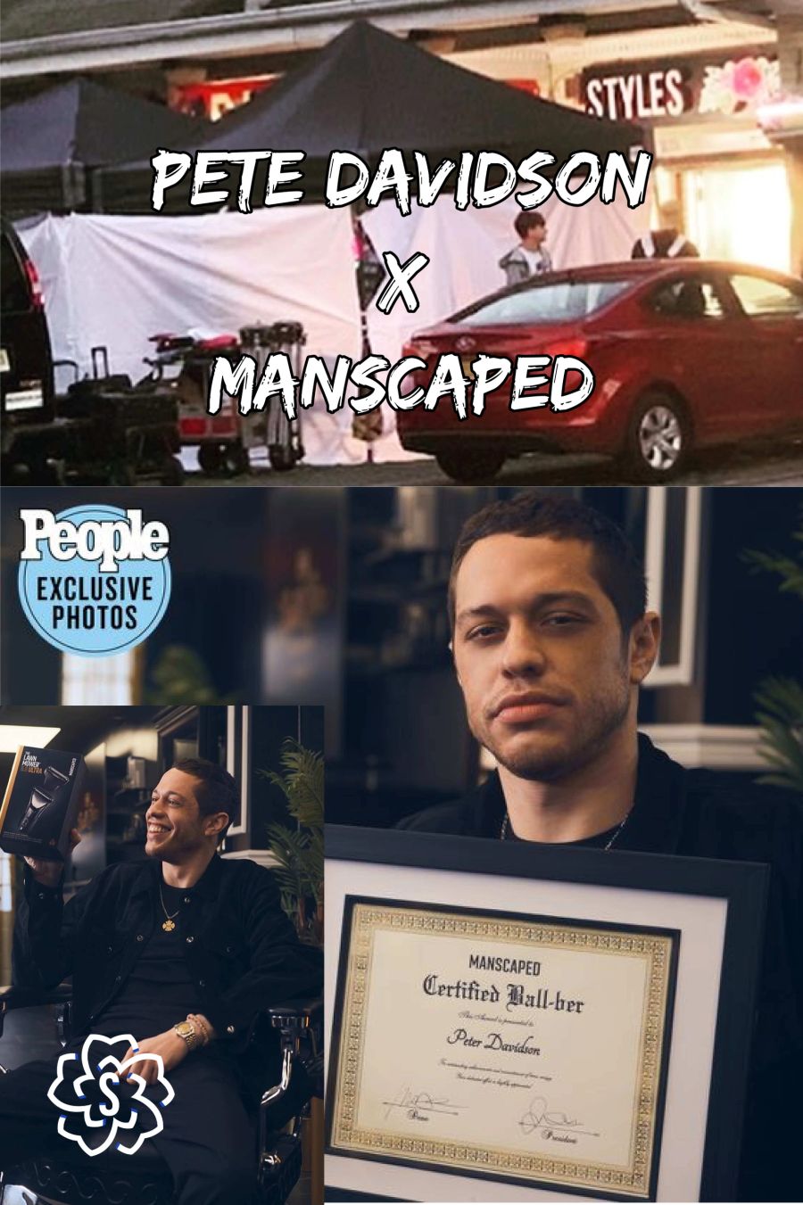 Pete Davidson at Styles Barber Lounge